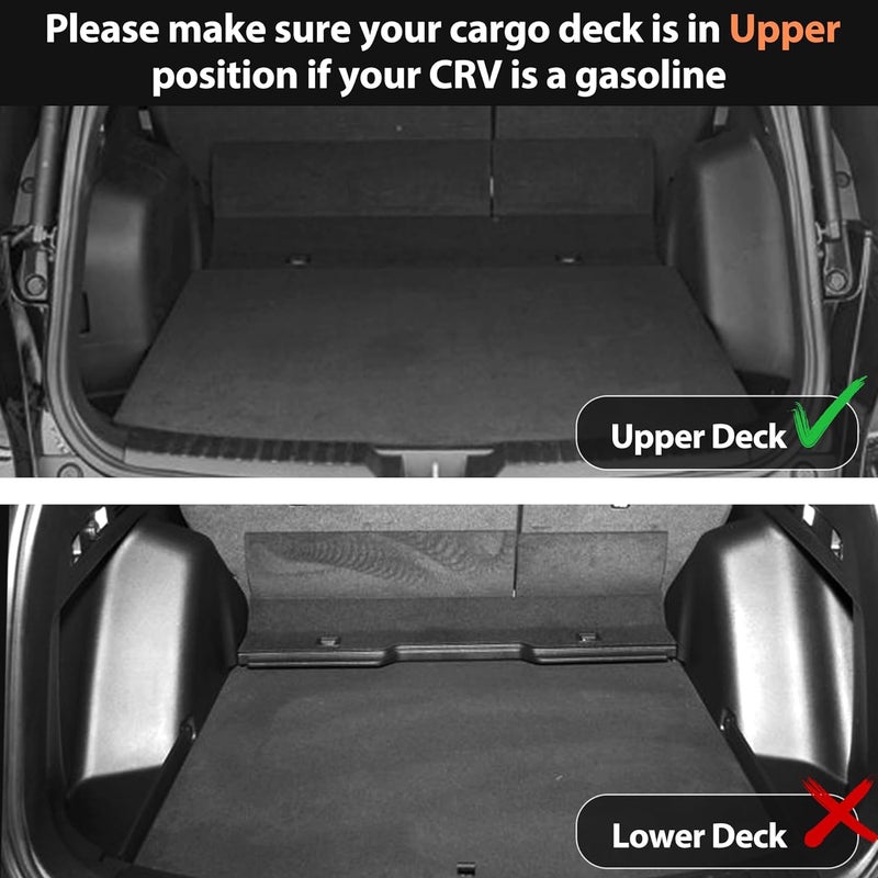 AUXKO All Weather Cargo Liner Fit for Honda CR-V(Include Hybrid) 2023 2024 2025 2026 Upper Position TPE Rubber Trunk Mat CRV Accessories All Season Guard Odorless Anti-Slip Cargo Mat Black - Image 3